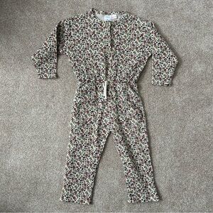 Zara Girls Floral Jumpsuit 3T-4T 100% Cotton